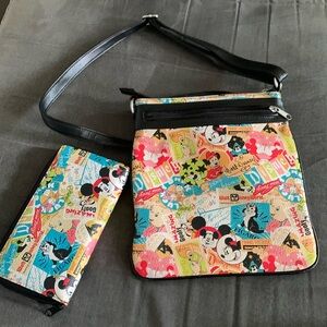 Disney Parks Disney Wallet/Crossbody Bag Set